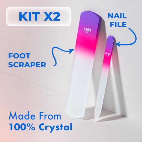 Crystal Nail and Feet Care Kit (2-Piece Set / Purple & Fucsia)