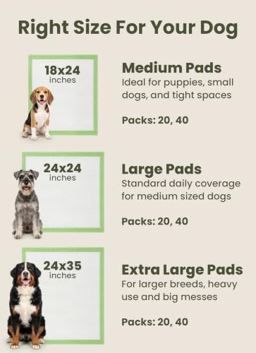 Pogi's Puppy Pee Pads with Adhesive Tabs (Medium - 18 x 24")