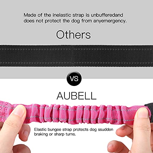 Dog Seat Belt for Car (Set Black+Hotpink)