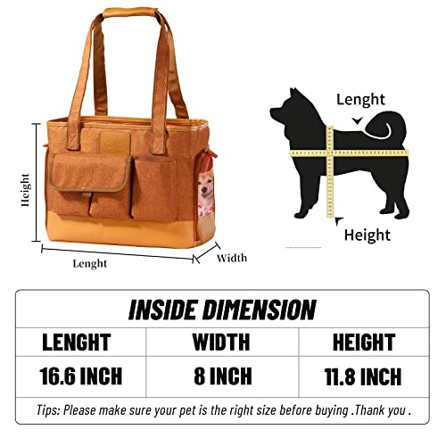 Cat Carrier Dog Carrier (Brown)