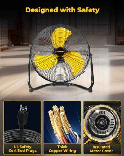 20 Inch Portable Floor Fan (20" High Velocity Floor Fan)