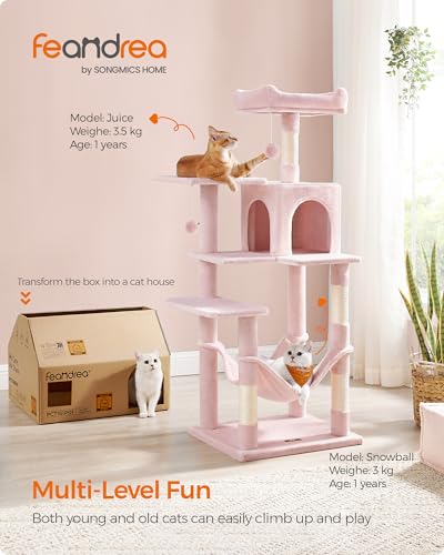 Cat Tree 54.2 (54.2 Inches / Jelly Pink)
