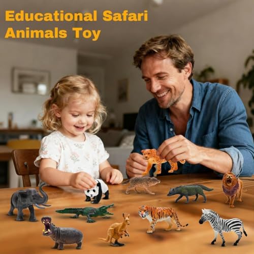 Safari Animals Figures Toys (Safari Animals Playset)