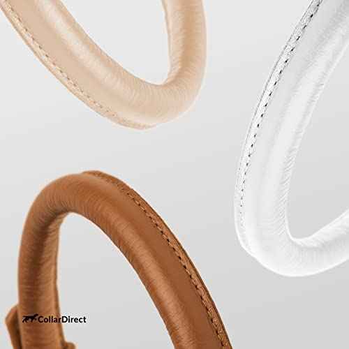 Tangle Free Rolled Leather Dog Collar (Cinnamon / XS)