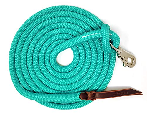 14FT Lead Rope with NP Snap (Turquoise / 14 ft. Nickel Trigger Snap)