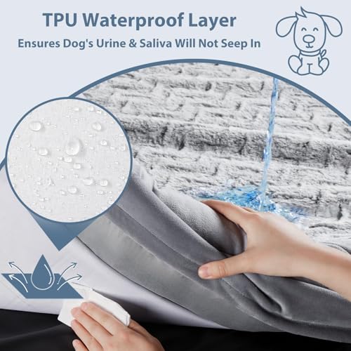 XXXL Big Large Orthopedic for Senior Dog Bed Comfy Sleeping (Grey / XXX-L (53x43x7.5in))