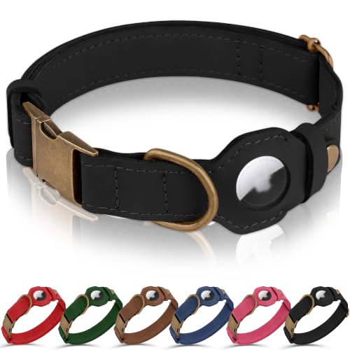 AirTag Dog Collar (Black / XL, 20"-25" Neck Fit)