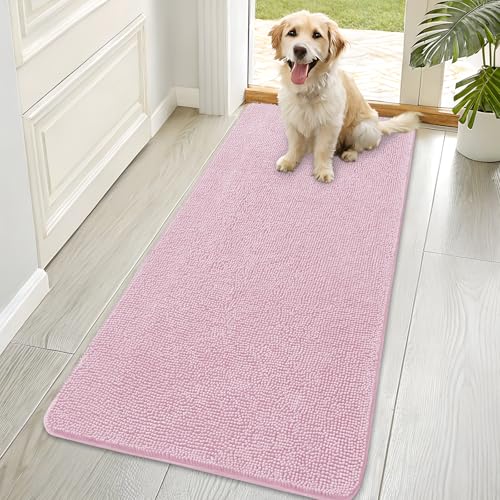 Dog Door Mat for Muddy Paws 70x35 (Dusty Rose / 70" X 35")