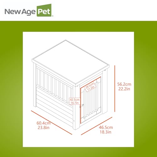 ECOFLEX® Small Furniture Style Dog Crate & End Table (Russet / 23.8"L x 18.2"W x 22.2"H)