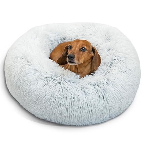 Original Calming Donut Dog Bed (Frost Shag / Small)