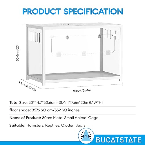 Hamster Cage 2.0 (31.4"L x 17.6"W x 20.6"H / White)
