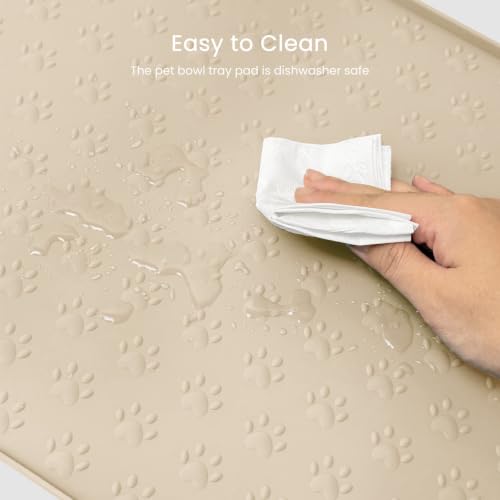 Dog Food Mat Anti (25.6" x 13"-2PCS / Beige)