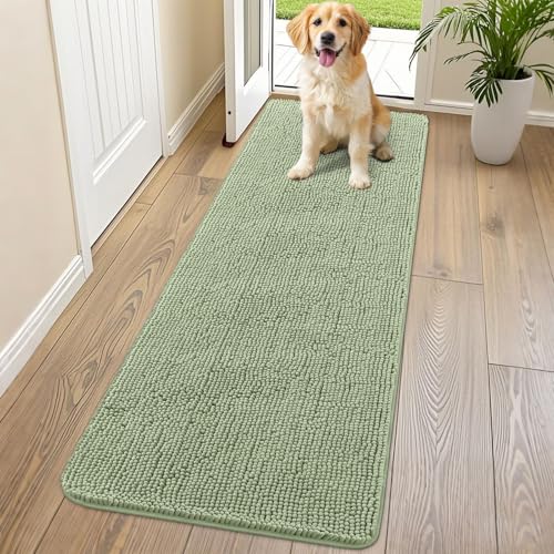 Dog Door Mat for Muddy Paws 70x24 (Sage Green / 70"X24")