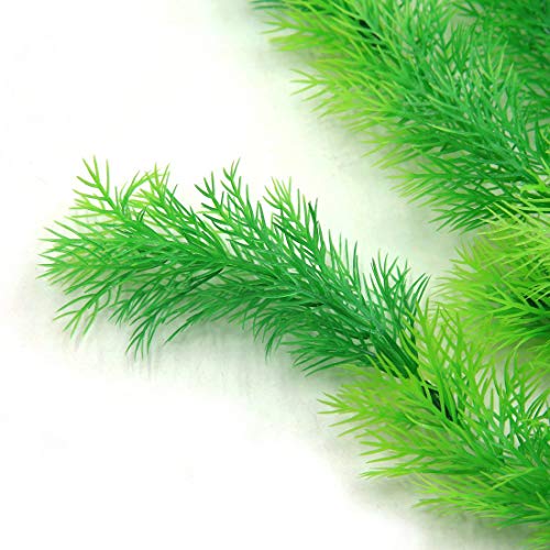 Aquarium Plants Plastic Decor Fish Tank Green Decorations Plants Ornament Safe for All Fish (Green（style A）)