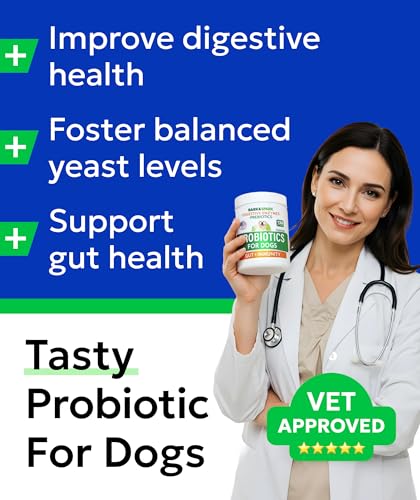 Dog Probiotics 120 Chews for Digestive Health w (Probiotic Chews / 120Ct)