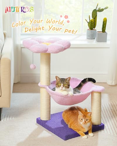 Flower Cat Scratching Post (28" / Purple)