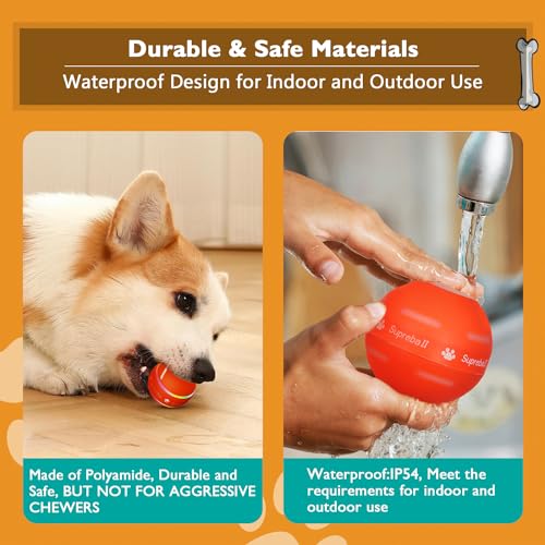 Interactive Dog Toys Dog Ball (Orange)