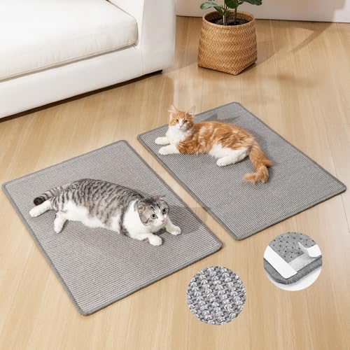 2 Pack Cat Scratching Pads (2 Pack-L (31.5'' X 23.6") / Grey)