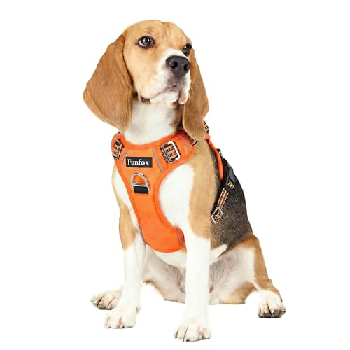 Dog Harness No Pull (Orange / Medium)