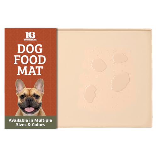 Silicone Pet Bowl Mat (Extra Large - 25" x 17" / Beige)