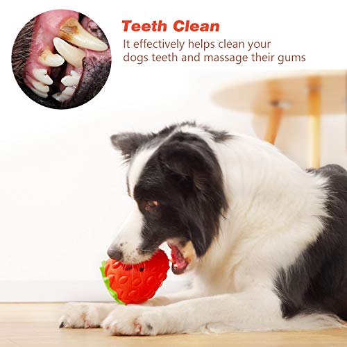 Dog Rubber Chew Toys (red strawberry)