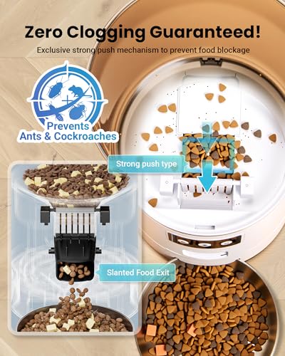 Automatic Cat Feeder for 3 Cats (White)