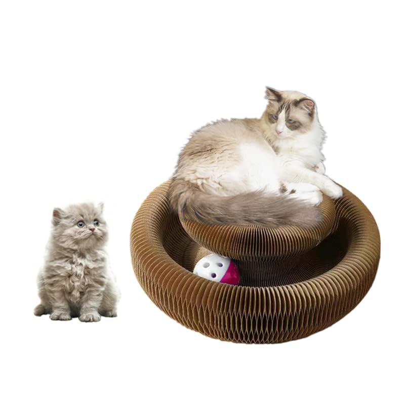 Kitty kurlz Magic Organ Cat Scratcher Board Cat Ball Adventure The Ultimate Interactive Mental Physical Exercise for Indoor Cats Toy