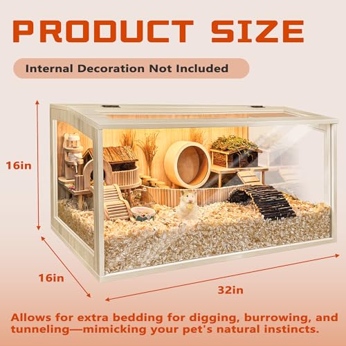 Hamster Cage Chewproof (32.0"L x 16.0"W x 16.0"H)