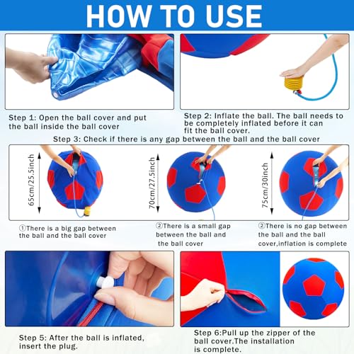 Giant 30 Inch Herding Balls with Ball Cover (Blue / 30 Inch / Stylish)