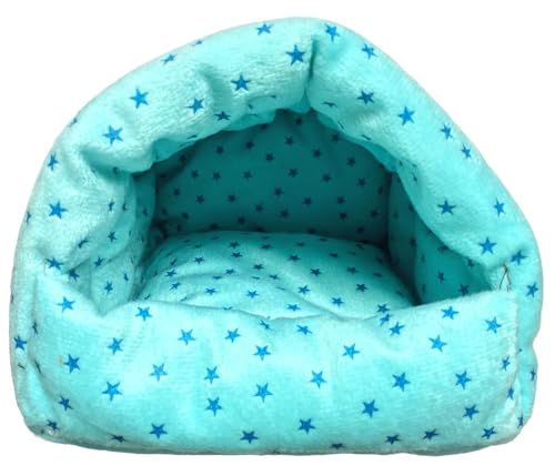 Guinea Pig Warm Cave Bed (M / Star-Blue)