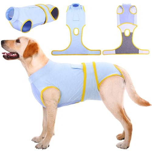 Recovery Suit for Dogs Cats (X-large (Back:20.1-24.8'', Weight:42-75 Lb) / Sky Zest)