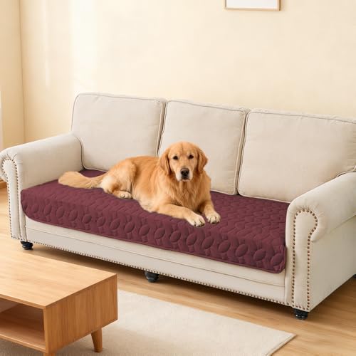 Waterproof Pet Bed Cover Anti (30x53 Inch (Pack of 1) / Burgundy)