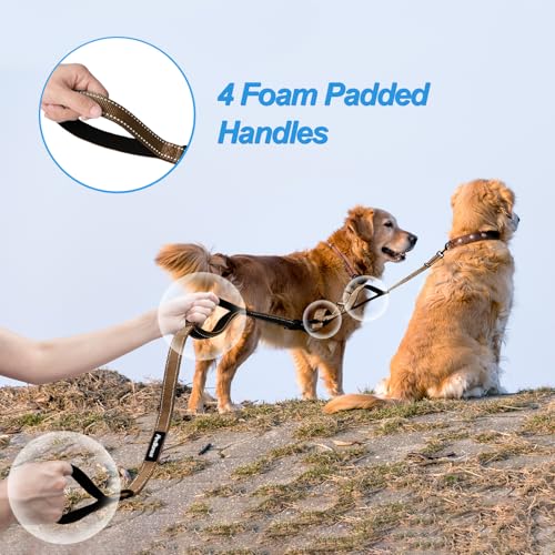Double Dog Leash (Brown)
