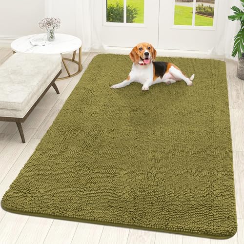 Dog Door Mat for Muddy Paws 70x46 (Willow Green / 70" X 46")