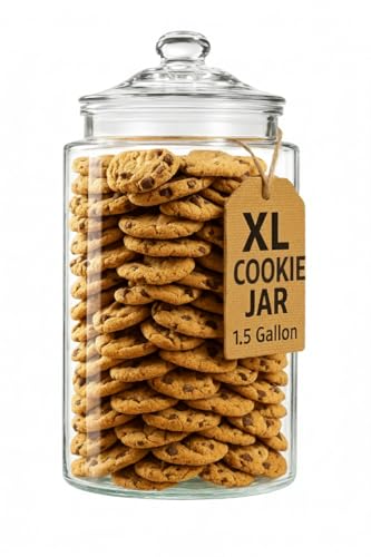 1.5 Gallon Glass Cookie Jar (1.5 Gallon Cookie Jar - Pack of 1)