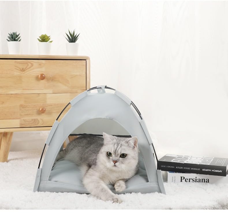 Premium Cat Tent for Indoor & Outdoor Use (Slate Gray / 15.7×15.7 in)