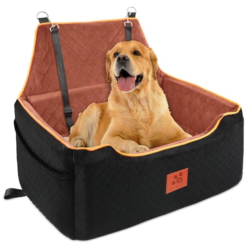 Dog Car Seat for Large (Black/Brown)