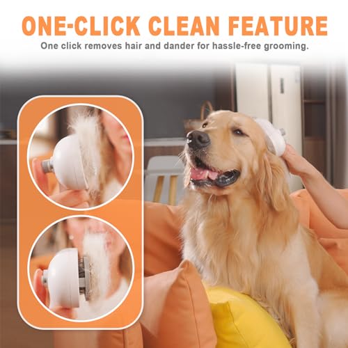 Cat Steam Brush for Cats & Dogs (White)