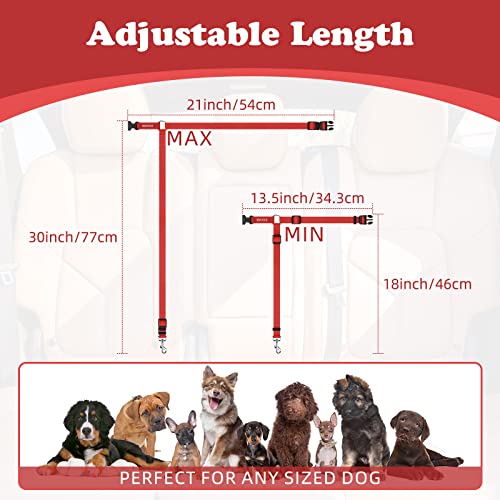 Dog Seat Belt for Car (Red)