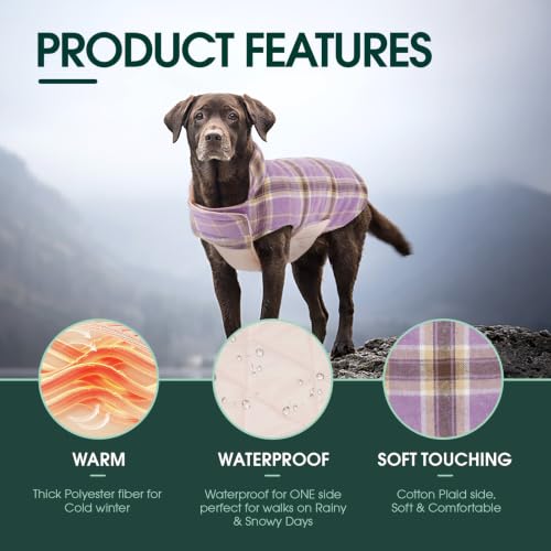 Waterproof Dog Coat (Lavender / X-Large (Pack of 1))