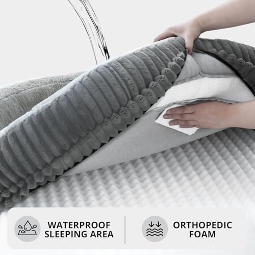 Donut Dog Bed (43.0"L x 43.0"W x 8"Th / Grey)