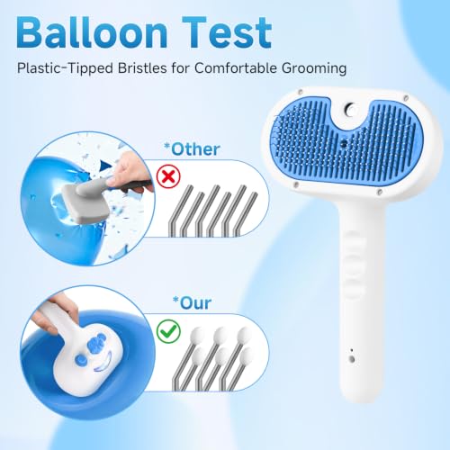 Pet Steam Brush for Dog (7.87'' - 120ML / Blue)