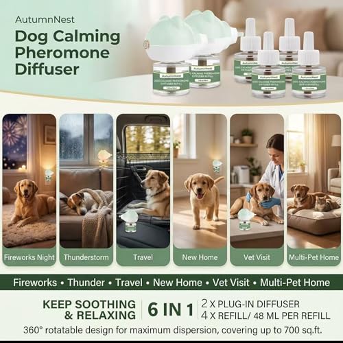 Dog Pheromone Diffuser Kit (6 packs - Bear Diffuser)