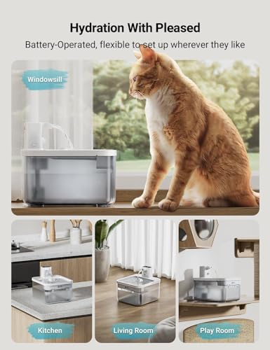 Cat Water Fountain Cordless (ABS White+Standard Filters / Standard)