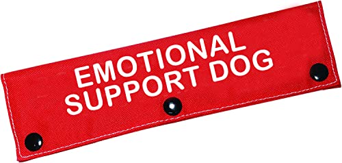 Therapy Service Dog Leash Sleeve Emotional Support Dog Leash Wrap Alert Hanging ID Patch Tag Pet Birthday Gift (Emotional Dog-sleeve)