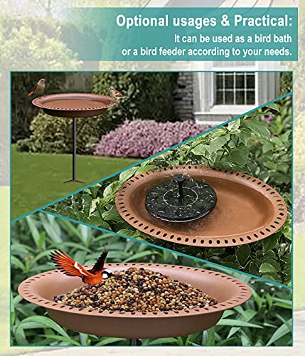 Extra Large Freestanding Birdbaths Bowl (1-¼ gal / Chocolate)