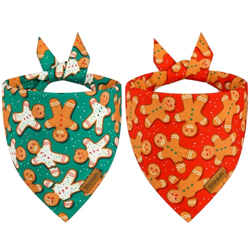 Christmas Dog Bandanas (Small / Christmas - Red, Green)