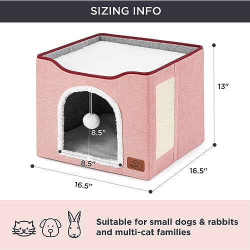 Cat Beds for Indoor Cats (Pink / Single)