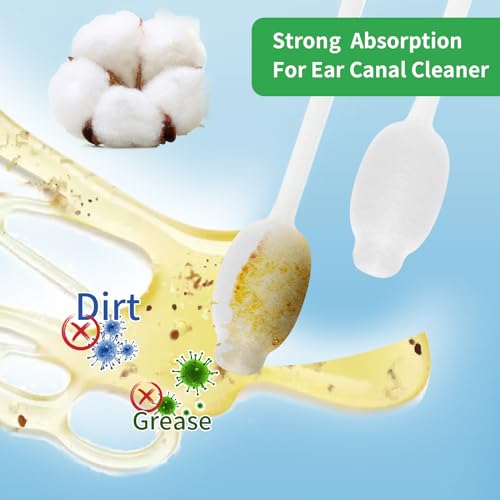 60 PCS Cotton Dog Ear Cleaning Swabs