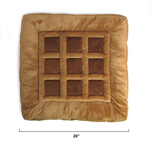 Soft Plush Small Cute and Cozy Chicken and Waffles Dog Cat Bed (Chicken and Waffles)